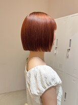 ヒビヲ(HIBIO)&nbsp;タッセルボブ切りっぱなしボブベージュカラーショートボブ韓国