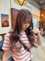 チャプター 問屋町(chapter)&nbsp;ケアブリーチピンクラベンダーベージュカラー顔まわりレイヤー