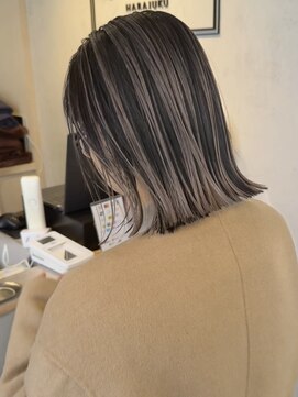 ジュイル ハラジュク(JEWIL HARAJUKU) 切りっぱなしボブに合うバレイヤージュ/20代/30代/40代/原宿