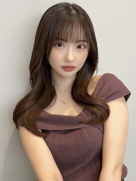 ソラ 広尾店(SORA) ロングレイヤー/ベージュ/顔周りカット