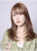 ミディアムハイレイヤー×艶髪