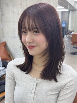 ガーデン 渋谷(GARDEN) ミディアム　レイヤーカット　前髪カット　韓国