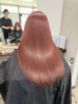 ヴェルム ヘア デザイン(Velum.HAIR DESIGN) アプリコットオレンジ|ブリーチカラーでも叶う美髪|髪質改善