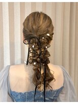ミラ(Mila) ゆるふわ*ポニーツイン編みおろし/お呼ばれヘアセット