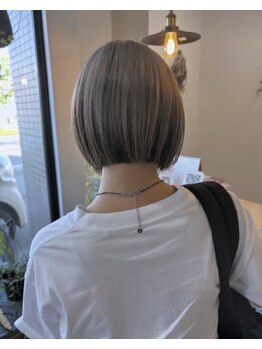 サロンキィ(salon.kee)の写真/バッサリイメチェンもお任せ!透明感カラー×大人可愛いボブ