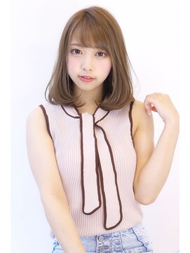 オーロ 宝塚店(ORO) ローライトココアブラウン大人かわいいゆるふわシアーカラーロブ