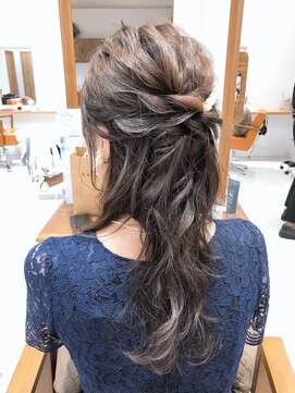 ネイロ 錦糸町(NeiRo) 7月 マロンベージュ Aラインボブドレスヘアかきあげロング