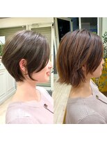 グロウアカバネ バイアンジュ(GLOW AKABANE by Ange)&nbsp;30代・40代・50代大人女性【美シルエット】ショートボブ