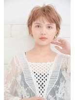 ノノリリ(NONORIRI)&nbsp;ハイトーンWカラーピンクグレープフルーツ小顔耳掛けウェーブ