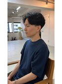 カルマパーマのセンターパート ニュアンスパーマ