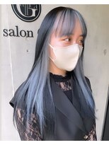 ヘアサロン ガリカ 表参道(hair salon Gallica)&nbsp;【柴田優香】ホワイトブルーフェイスフレーミングインナーカラー