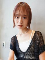 ニコ トウキョウ(nico TOKYO) 顔まわりレイヤー/切りっぱなし/ピンクブラウン