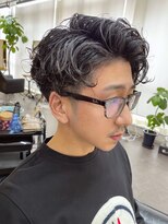 フラッグ ヘアー 天神西通り店(Flag HAIR) ニュアンスパーマ無造作黒髪