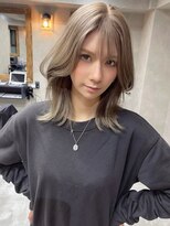 サニー 渋谷(SUNNY)&nbsp;ワンホンレイヤーカット、ボブ、グレーベージュ、ハイトーン