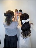 ハーフアップ
