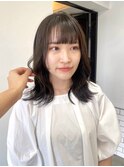 Emma  ecoleレイヤーカット/くびれミディアム/オリーブブラウン