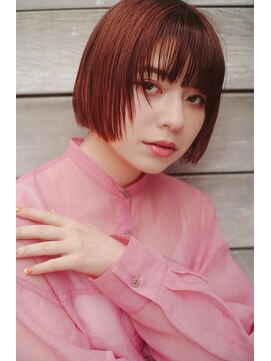 レジュアル(RESSUAL) 黒髪ボブルフネビージュ小顔ヘアワンレン