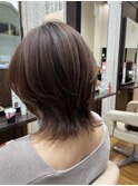 【30代～40代こなれヘア】ミディアムレイヤー×モカグレージュ