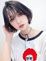 ホフ 大阪心斎橋店(F.O.F) オリーブベージュショートミニボブグレージュブリーチレイヤー