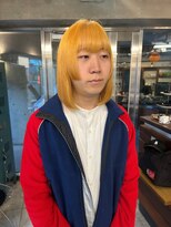 ギフトサニーサイド(gift sunny side)&nbsp;抜きっぱなしブリーチ＊メンズボブ姫カット