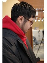 エディ(Edy)&nbsp;メンズスパイキーショート刈り上げブラウンカラー眉毛カット岡山