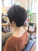 ☆お客様スタイル☆くせ毛を活かしたナチュラルショートスタイル