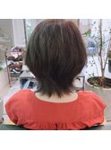 カーキグレージュ×マッシュウルフ