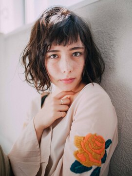 美容室 クラフトヘアー 西葛西店(CRAFT HAIR) 斜めショートバングボブ[西葛西/西葛西駅]