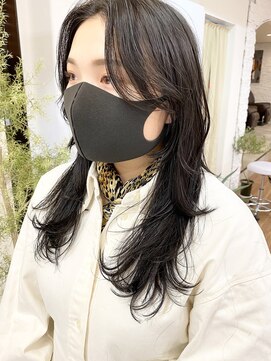 ノラキチジョウジ(NORA KICHIJOJI) #ウルフカット#ウルフパーマ#黒髪 #地毛ロングヘアに飽きた方