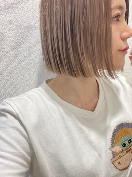 ロンドアベニール 北千住(Lond avenir) ぱつっとハイトーンボブ☆ダブルカラーケアブリーチ