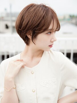 カライング(ing) 大人可愛い20代30代40代黒髪前下がりショートボブ丸みショート◎