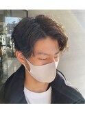 センターパート×ツイストスパイラル