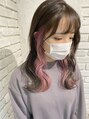 アグ ヘアー ラズリ 熊谷店(Agu hair lazuli) ブリーチ2.5、3回ピンクベージュ◎