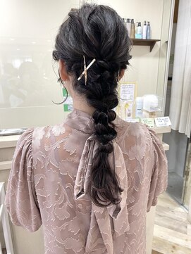クロップ エス 湘南辻堂(crop es) cropes辻堂谷川　編みおろしアレンジ