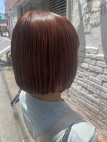 アマレット(Amaretto) 【ぱつっとボブ×サマーオレンジ】