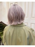 外ハネボブ_パールベージュ_ボブカット