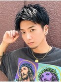 ビジネスショートメンズマッシュツイストパーマツーブロック