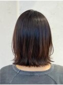 大人かわいいワンレンくびれレイヤーボブ