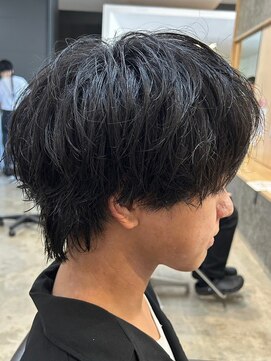 ニアウ 伊勢崎連取店(Niau) センターパートニュアンスパーマワンカールパーマツーブロック