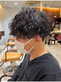 波巻きスパイラルパーマメンズマッシュパーマツイストパーマ