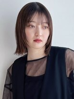 トリッカ シブヤ(TRICCA SHIBUYA)&nbsp;顔まわりレイヤー/ ミディアムボブ/ ベージュカラー