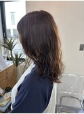 くせ毛風ミディアムパーマ