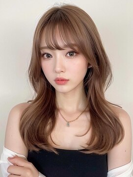アフロート トウキョウ(AFLOAT TOKYO) 小顔前髪顔まわりカットミディアムレイヤーカットセミロング