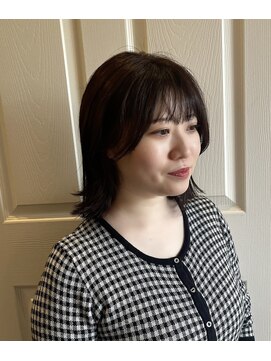 美容室 ウーヴリール(ouvrir) 上品×しばれる長さ×ミディアムレイヤー