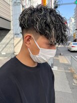メッシュハイライトスパイラルパーマツイストパーマツーブロック