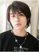 20代30代ナチュラル斜めバング韓国ダークアッシュショートB越谷