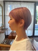 ペールピンク×ベリーショート