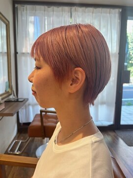 プティアミ(petite amie) ペールピンク×ベリーショート