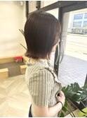 ぱつっとボブ / バーガンディーカラー