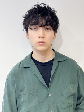 レトン 銀座(leton) フェザーパーマ/シャドウパーマ/センターパート/メンズ